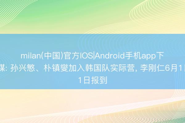 milan(中国)官方IOS|Android手机app下载 韩媒: 孙兴慜、朴镇燮加入韩国队实际营， 李刚仁6月1日报到