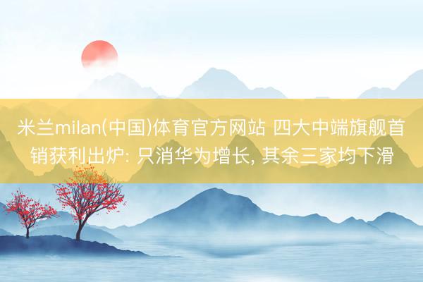 米兰milan(中国)体育官方网站 四大中端旗舰首销获利出炉: 只消华为增长， 其余三家均下滑